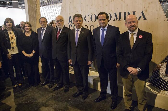 El Presidente Juan Manuel Santos clausura la feria ARCOmadrid 2015, con Colombia como país invitado de honor